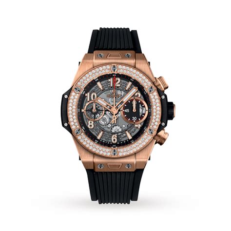 hublot king gold diamonds black|hublot big bang 42mm price.